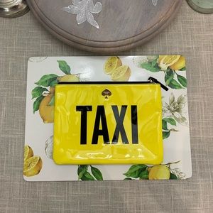 Kate Spade Patent Leather Yellow Black Clutch!